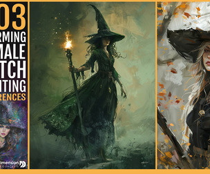 303 Charming Female Witch painting