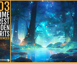 303 Anime Forest with Hidden Spirits