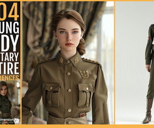 404 Young Lady in Military Attire