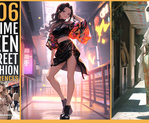 606 Anime Teen Girl Street Fashion