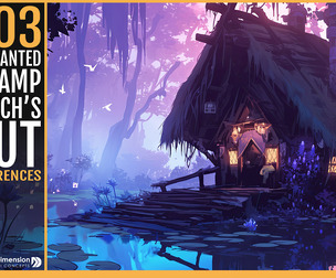 303 Anime Enchanted Swamp Witch's Hut