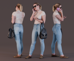 Subscriber unavailable - Young Woman on a Phone Call in Casual Chic Attire