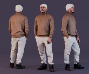 Casual Man in Turtleneck Sweater