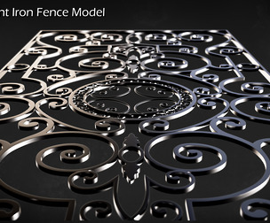 20 Wrought Iron Fence Model