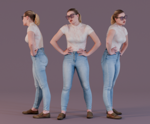 Confident Urban Style in Light Jeans
