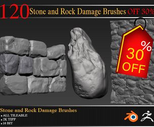 120 Stone and Rock Damage Brushes off30