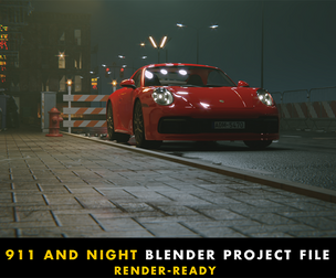 911 and night - - Blender Project File (scene+Textures)