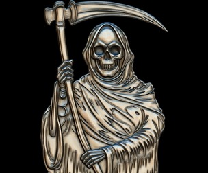 Grim Reaper Relief No02 3D print model