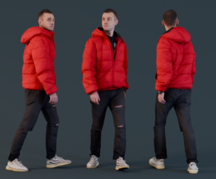 Spring Stroll in Red Jacket