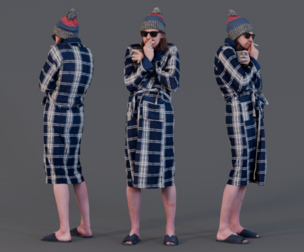 Morning Muse - The Unrecognized Genius in Robe and Beanie