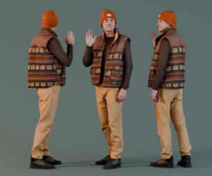 Warm Greeting in Winter Attire