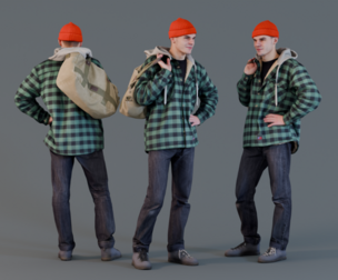 Smirk Guy in an Orange Hat