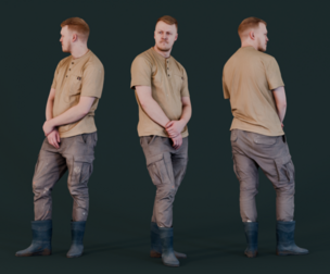 Worker in Rubber Boots