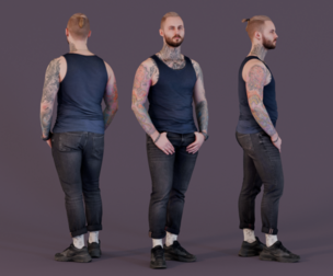 Tattooed Man in Tank Top