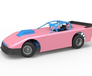 New Zealand Super Saloon race car while turn V2 Scale 1:25