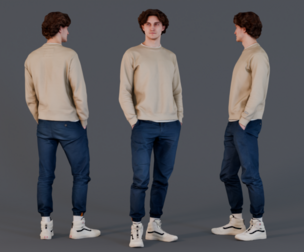 Attractive Young Guy in Casual Wear