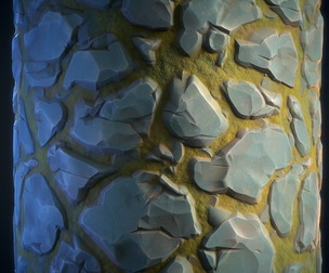 Stone Floor & Moss (Stylized) - Vol 18 - SBsar & Maps