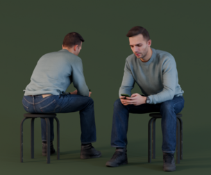 Everyday Commuter - Man Texting on Phone