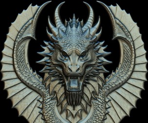 Dragon Head Relief No6 3D print model