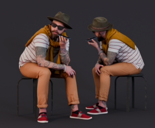 Recording a Voice Message - Trendy Gentleman