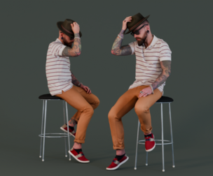 Bar Connoisseur - Tattooed Man with a Fedora