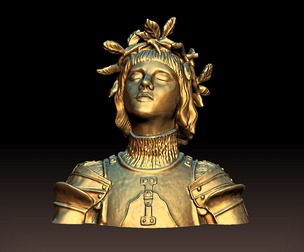 Joan of arc bust 3D print model