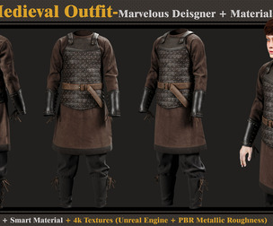 Kids Medieval Outfit- Models+Materials