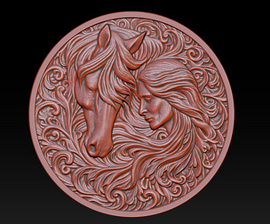 Cowboy Girl Relief Model