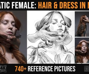 740+ Dramatic Female - Hair and Dress in Motion