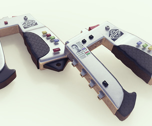 laser gun space 1999 3D model