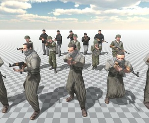 Soldier Terrorist Enemy Animated Fps 3 Different Character Mobile Ready