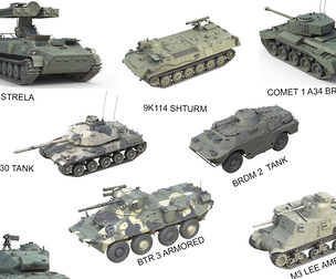 10 Military Vehicles Collection V11