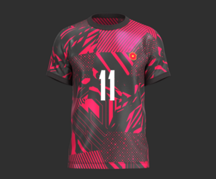 Soccer Football Red and Black color Jersey Player-11 | Marvelous | Blender