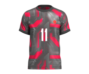 Soccer Football Rust Red with Ash color Jersey Player-11  | Marvelous | Blender
