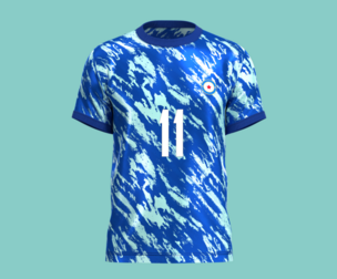Soccer Football Sky Blue with Bule Jersey Player-11   | Marvelous | Blender