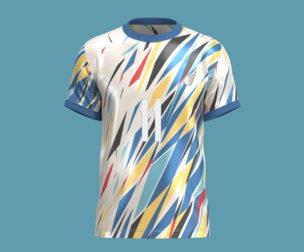 Soccer Football White with Multi colors Jersey Player-11 | Marvelous | Blender