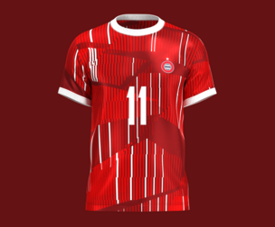 Soccer Football Wine Red color Jersey Player-11  | Marvelous | Blender