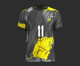 Soccer Football Yellow with Ash color Jersey Player-11  | Marvelous | Blender