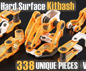 Sci-Fi Hard Surface Kitbash 338 PIECES APack Vol01