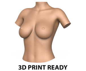 3D Print Ready Woman Breast