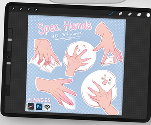 Special Hand Stamps for Artists (Procreate, Photoshop, CSP, Images)