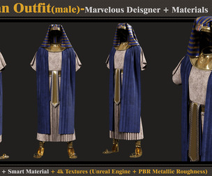 Egyptian Outfit-Models+Materials