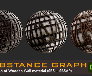 Abandoned Wooden Wall Substance 3D Designer Graph (sbs) + (sbsar) Material + 4k Textures