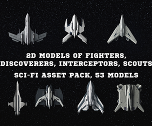 2D Models of Fighters, Discoverers, Interceptors, Scouts - Asset Pack