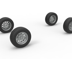 Wheel Set of New Zealand Superstock car Scale 1:25