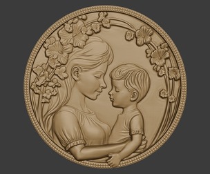 Mom and child relief 3D print model