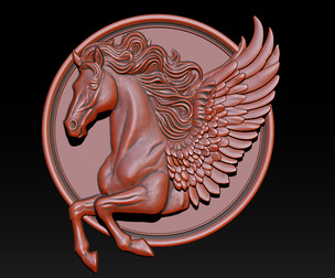 Horse head relief model for cnc router and 3D printing