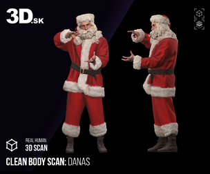 Clean Body 3D Scan | Danas Clothed Santa