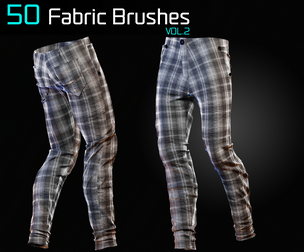 50 Fabric Brushes - Blender & ZBrush - Vol. 2