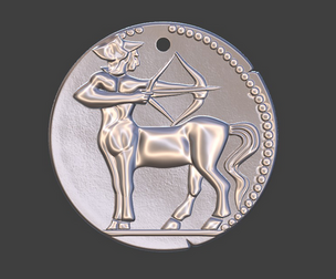sagittarius pendant 3D print model